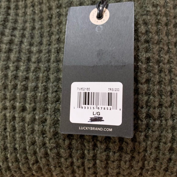 Sweater Lucky Brand size L NWT green olive - Picture 12 of 12